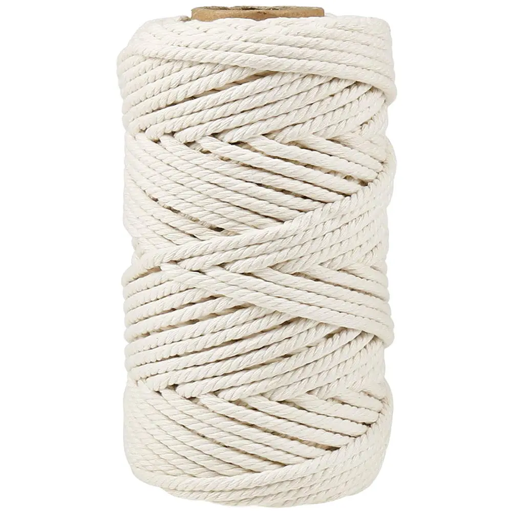 DIY Cotton Macrame Cord 5Mm Roll for Wall Hangings Plant Hangers Tapestry Lampshade Dreamcatcher Curtain Crafting Weaving
DIY Cotton Macrame Cord 5Mm Roll for Wall Hangings Plant Hangers Tapestry Lampshade Dreamcatcher Curtain Crafting Weaving