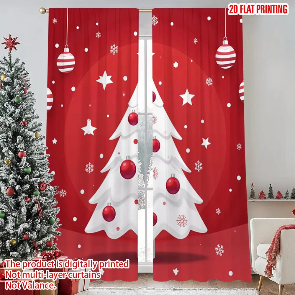2pcs 2D flat printing Christmas Drapes Christmas snowflakes Christmas tree Polyester Without Electricity Family Party Perfect
2pcs 2D flat printing Christmas Drapes Christmas snowflakes Christmas tree Polyester Without Electricity Family Party Perfect