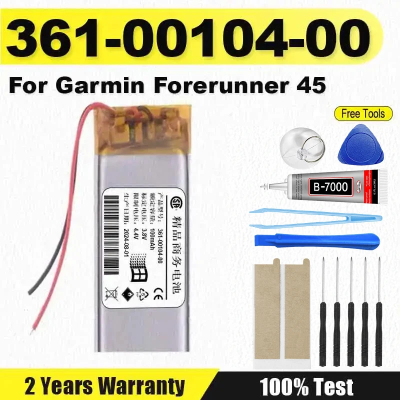 Сменный аккумулятор для часов 361-00104-00 для Garmin Forerunner 45, 100 мАч, аккумулятор большой емкости + бесплатные инструменты
Сменный аккумулятор для часов 361-00104-00 для Garmin Forerunner 45, 100 мАч, аккумулятор большой емкости + бесплатные инструменты