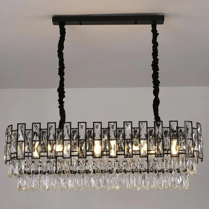 Shine Crystal Chandelier for Living Room 2020 Modern Rectangle Kitchen island indoor Lighting led Chandeliers Black Metal Lights
Shine Crystal Chandelier for Living Room 2020 Modern Rectangle Kitchen island indoor Lighting led Chandeliers Black Metal Lights