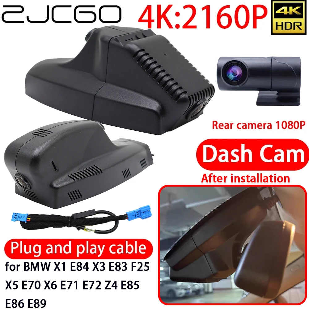 ZJCGO for BMW X1 E84 X3 E83 F25 X5 E70 X6 E71 E72 Z4 E85 E86 E89 4K Car DVR Dash Cam Wifi Front Rear Camera 24h Monitor 2160P
ZJCGO for BMW X1 E84 X3 E83 F25 X5 E70 X6 E71 E72 Z4 E85 E86 E89 4K Car DVR Dash Cam Wifi Front Rear Camera 24h Monitor 2160P