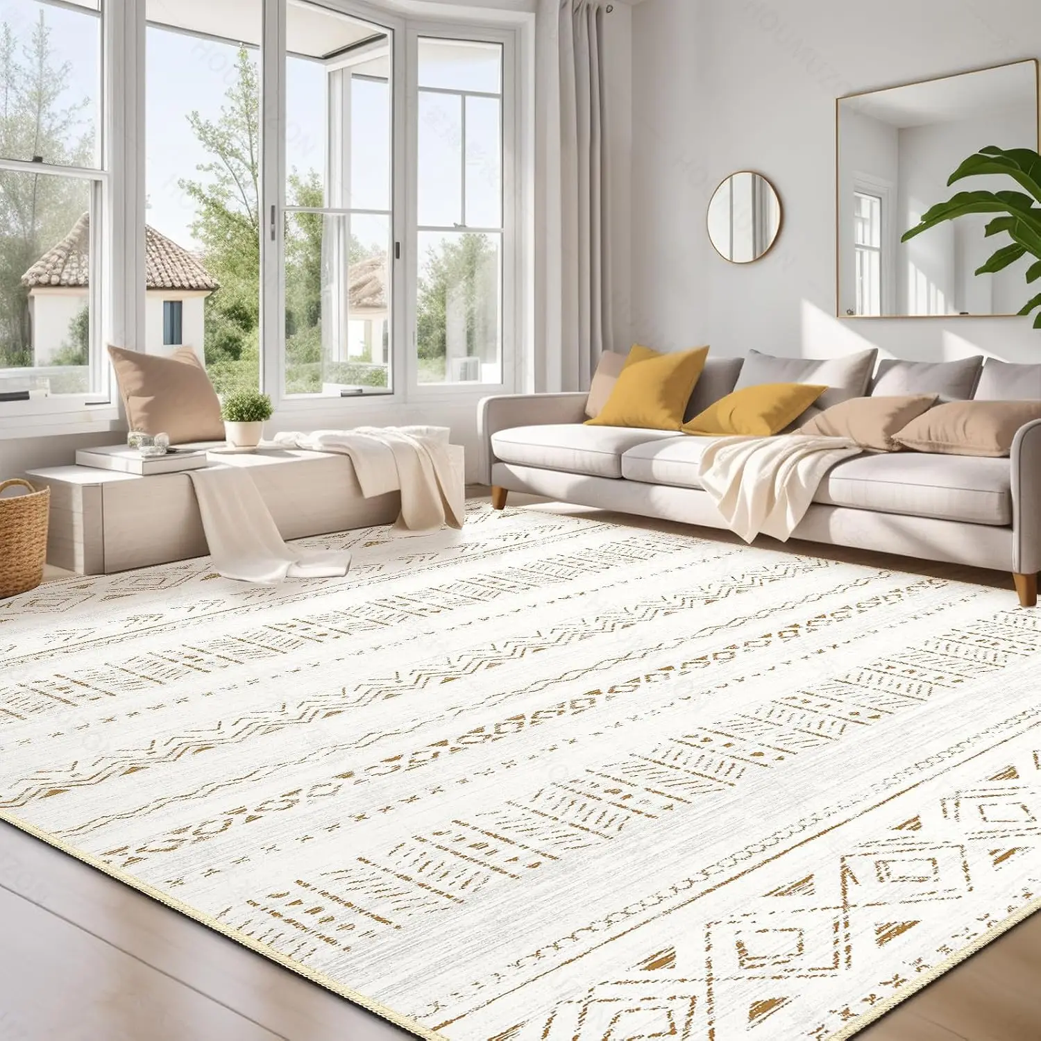 Washable 6x9 Area Rugs for Living Room, Non Slip Boho Carpet with Stain Resistant, Soft Indoor Rug for Bedroom Farmhouse, Lightweight Home Decor, Brown/Cream
Washable 6x9 Area Rugs for Living Room, Non Slip Boho Carpet with Stain Resistant, Soft Indoor Rug for Bedroom Farmhouse, Lightweight Home Decor, Brown/Cream