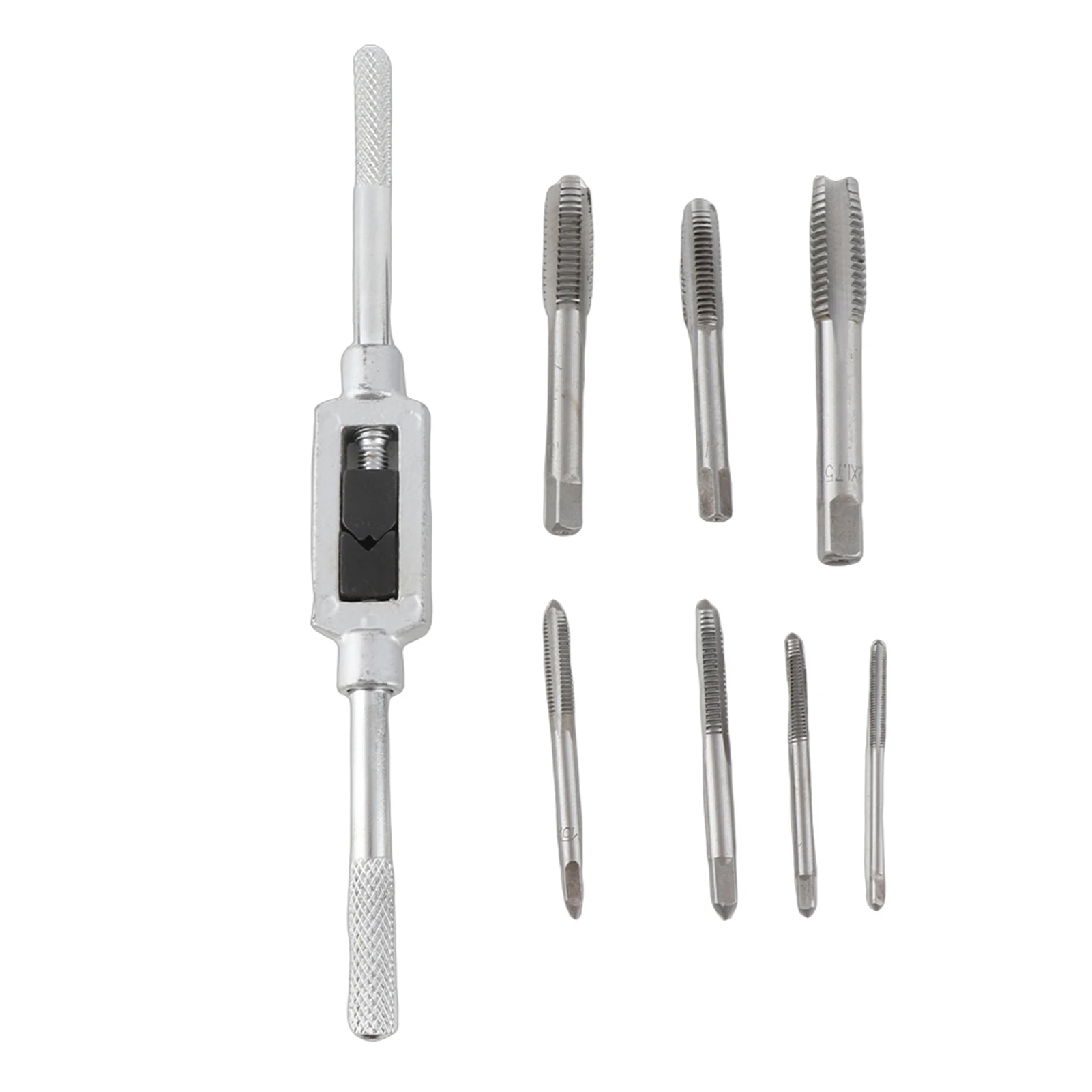 Adjustable Tap Wrench Set with Metric Thread M3/4/5/6/8/10/12 Insert Screw Taps
Adjustable Tap Wrench Set with Metric Thread M3/4/5/6/8/10/12 Insert Screw Taps
