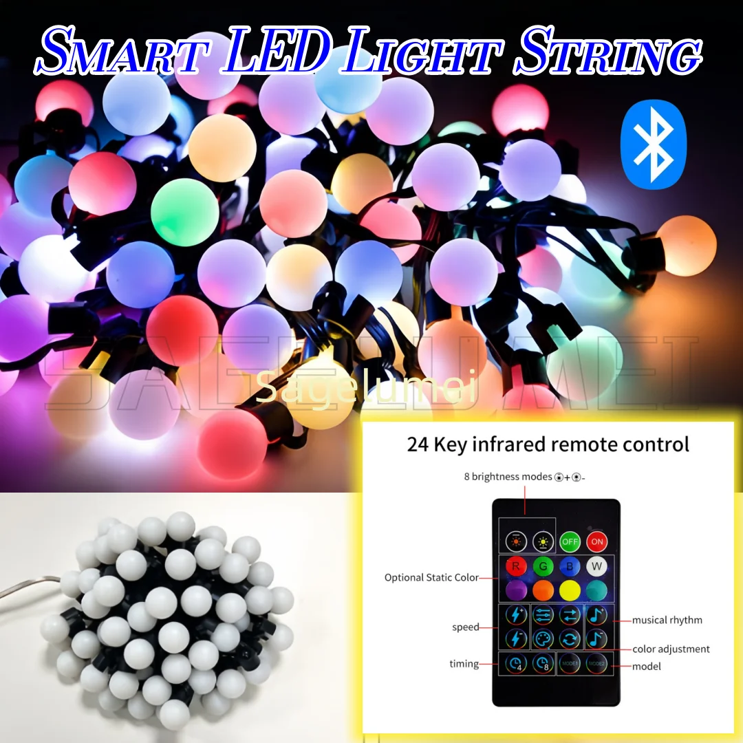 Умная светодиодная гирлянда с Bluetooth, наружное/внутреннее освещение, таймер синхронизации музыки, DIY гирлянда IP65, водонепроницаемая для вечеринки, домашний декор, 5 В, WS2812
Умная светодиодная гирлянда с Bluetooth, наружное/внутреннее освещение, таймер синхронизации музыки, DIY гирлянда IP65, водонепроницаемая для вечеринки, домашний декор, 5 В, WS2812