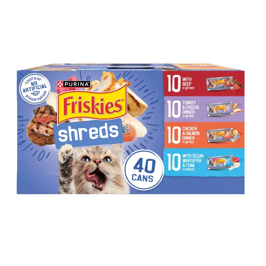 Purina Shreds Gravy Variety Pack, Wet Cat Food, 5.5 oz Cans
Purina Shreds Gravy Variety Pack, Wet Cat Food, 5.5 oz Cans