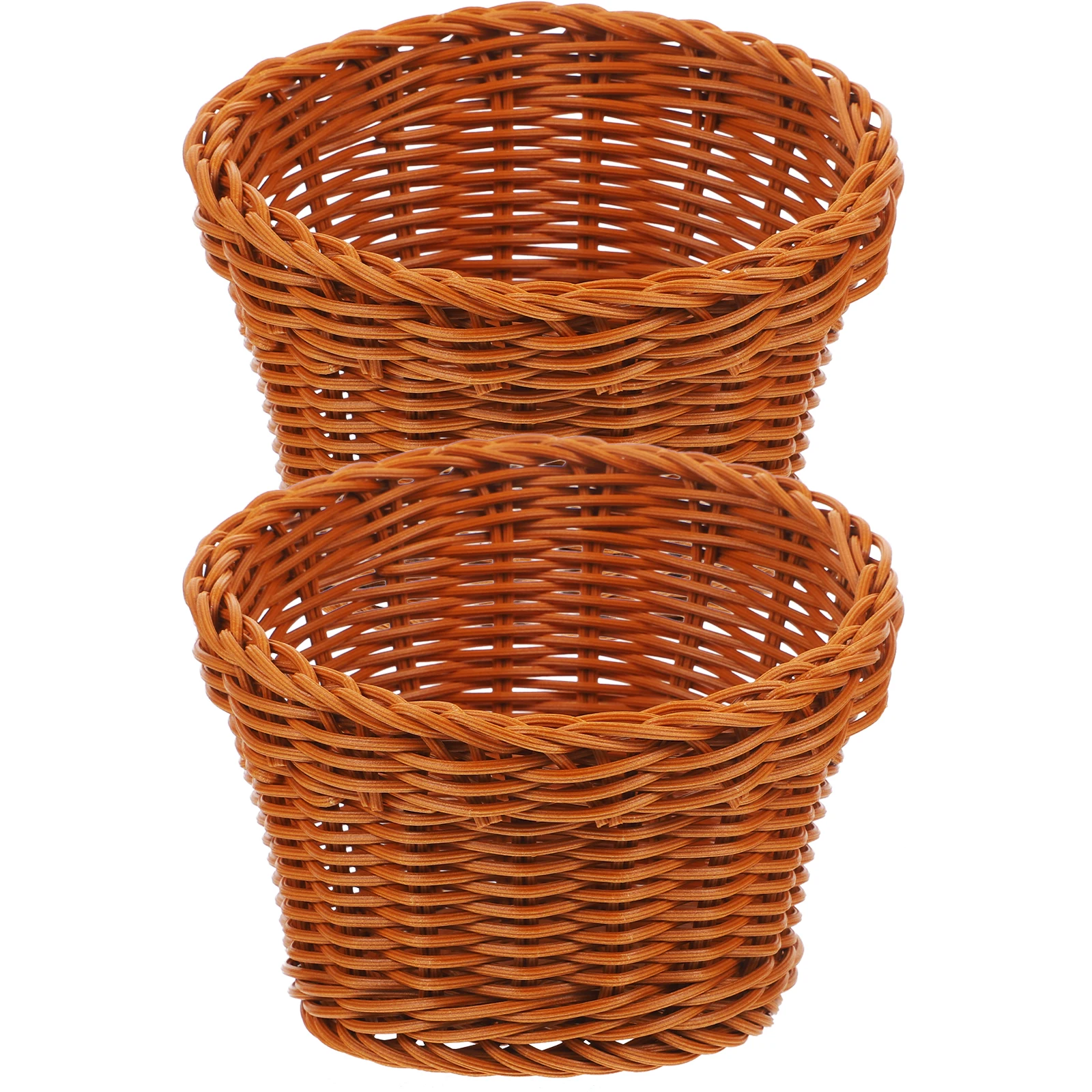 2pcs Imitation Rattan Basket Household Food Holder Kitchen Serving Basket For Fruit Vegetable Storage Snack Container Drain
2pcs Imitation Rattan Basket Household Food Holder Kitchen Serving Basket For Fruit Vegetable Storage Snack Container Drain