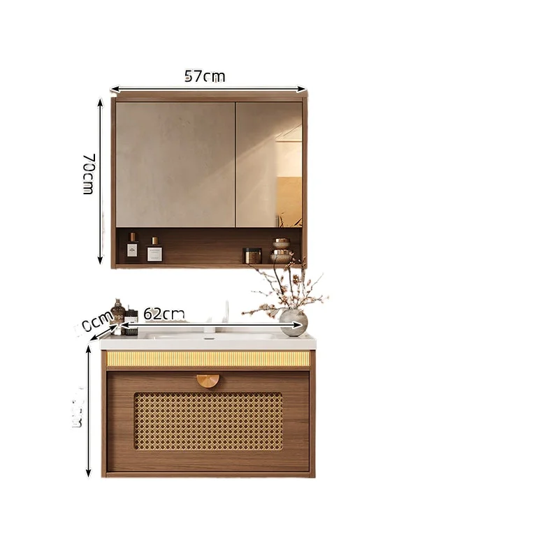 Oak bathroom cabinet combination modern bathroom ceramic integrated basin bathroom cabinet wash basin cabinet
Oak bathroom cabinet combination modern bathroom ceramic integrated basin bathroom cabinet wash basin cabinet