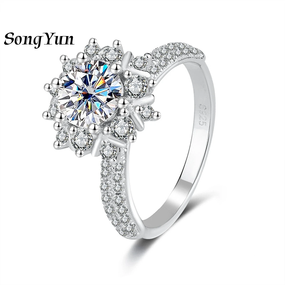 SongYun Brand Jewelry 925 Silver Solitaire Ring Moissanite Solitaire Ring Anniversary for Teen Girls Rhodium GRA
SongYun Brand Jewelry 925 Silver Solitaire Ring Moissanite Solitaire Ring Anniversary for Teen Girls Rhodium GRA