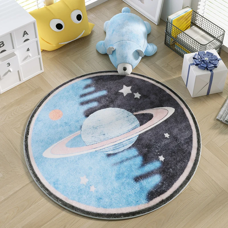 

Fluffy Soft Baby Crawling Mat Cartoon Rugs for Bedroom Cute Living Room Decoration Animal Rug Thicken Round Children's Carpet
