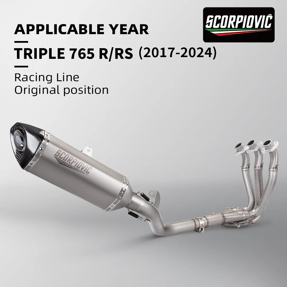 Titanium alloy STREET TRIPLE 765 2017-2024 motorcycle exhaust pipe full racing system muffler 765 S/R/RS
Titanium alloy STREET TRIPLE 765 2017-2024 motorcycle exhaust pipe full racing system muffler 765 S/R/RS