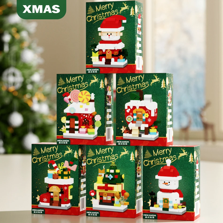 Merry Christmas Mini Building Blocks Santa Claus Snowman Tree Socks Apple Candy House Micro Bricks Home Decor Kid Toy Xmas Gifts
Merry Christmas Mini Building Blocks Santa Claus Snowman Tree Socks Apple Candy House Micro Bricks Home Decor Kid Toy Xmas Gifts