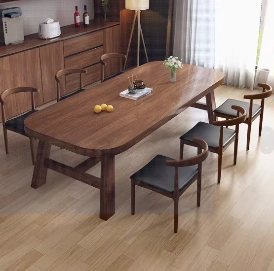 #Rectangular Modern Simple Design Round Corner Wooden Walnut Home Restaurant Cafe Furniture Dinning Table Set
#Rectangular Modern Simple Design Round Corner Wooden Walnut Home Restaurant Cafe Furniture Dinning Table Set