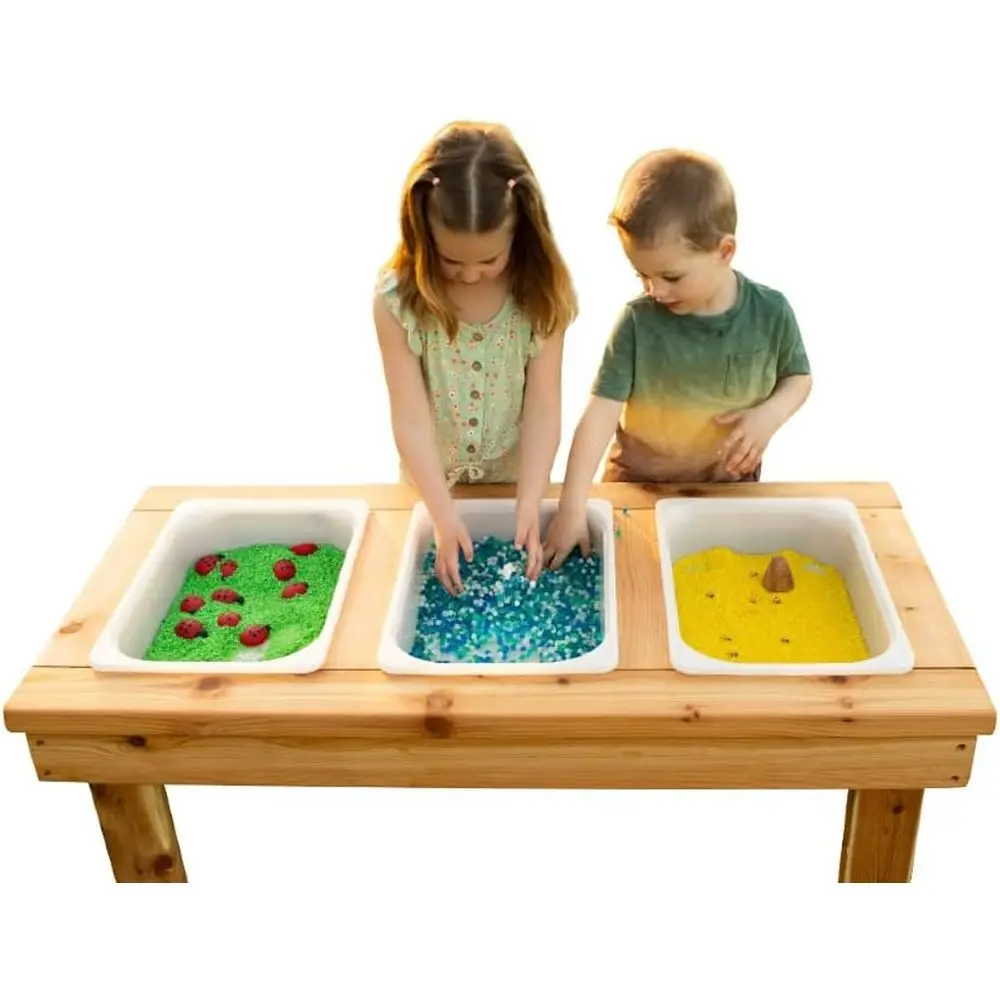 NobleToysWoodenToddlerTripleBinSensoryTable|ToddlersActivityPlayorOutside|SandandWaterTableorAge18Months+|illwithCrat,Mud,andSen
NobleToysWoodenToddlerTripleBinSensoryTable|ToddlersActivityPlayorOutside|SandandWaterTableorAge18Months+|illwithCrat,Mud,andSen