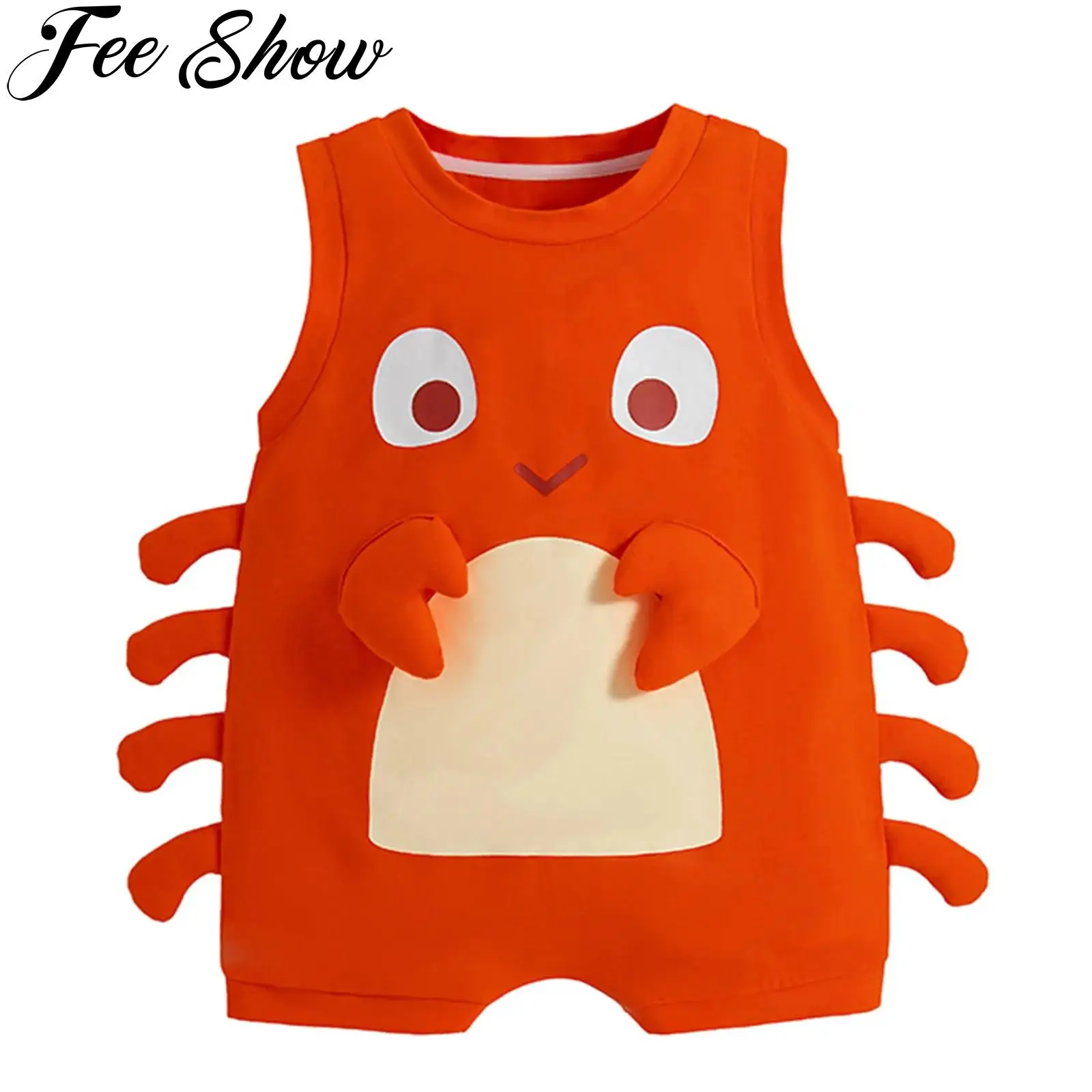 Baby Girls Boys Cute Crab-Shaped Rompers Sleeveless Button Crotch Bodysuit Summer Clothes Cosplay Party Photography Costume
Baby Girls Boys Cute Crab-Shaped Rompers Sleeveless Button Crotch Bodysuit Summer Clothes Cosplay Party Photography Costume