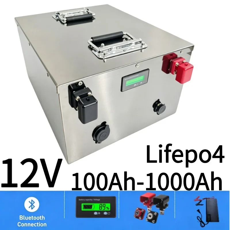 12V LiFePO4 Battery 100Ah-1000Ah, Long Cycle Life & Deep Discharge. Perfect for Solar Energy Storage, RV, Caravan, Camping,
12V LiFePO4 Battery 100Ah-1000Ah, Long Cycle Life & Deep Discharge. Perfect for Solar Energy Storage, RV, Caravan, Camping,