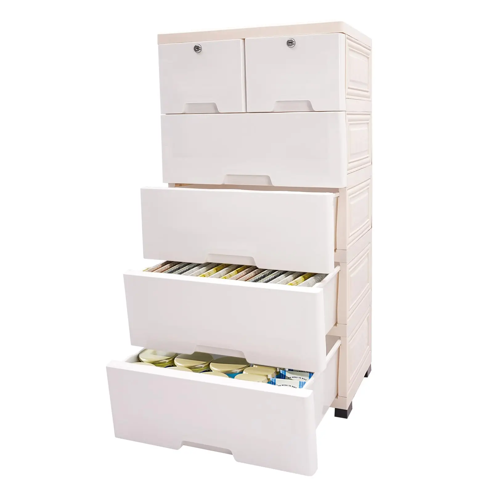 Plastic Drawers Dresser Storage Cabinet with 6 Drawers Closet Drawers Tall Dresser Organizer 19.69 * 13.78 * 40.16 Inch (White) 
Plastic Drawers Dresser Storage Cabinet with 6 Drawers Closet Drawers Tall Dresser Organizer 19.69 * 13.78 * 40.16 Inch (White)