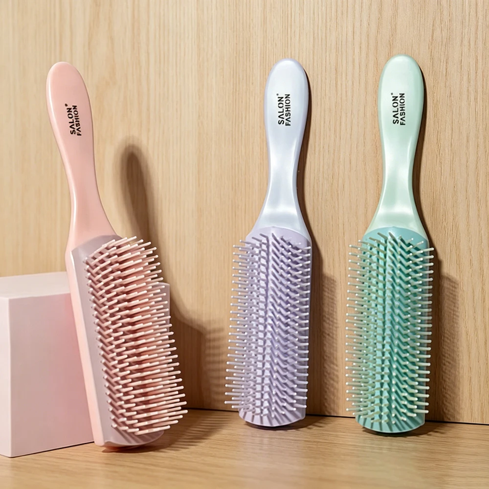 9-Rows Detangling Hair Brush Fluffy Comb Scalp Massage Salon Hairdressing Straight Curly Wet Hair Comb Styling Hair Tools
9-Rows Detangling Hair Brush Fluffy Comb Scalp Massage Salon Hairdressing Straight Curly Wet Hair Comb Styling Hair Tools