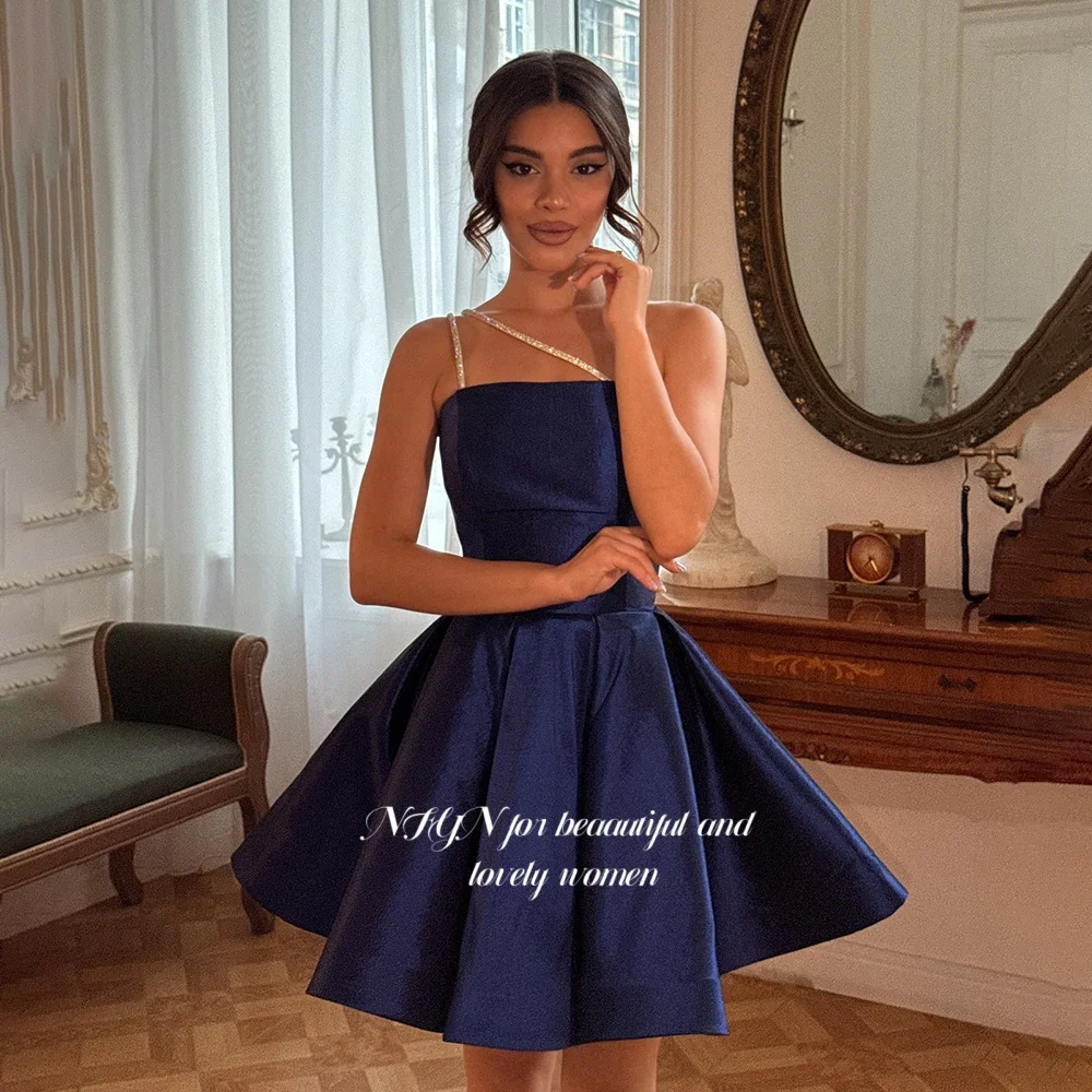 NFYN One Shoulder Prom Dress Mini Cocktail Party Dress Beading Evening Dresses حزب فساتين Customized
NFYN One Shoulder Prom Dress Mini Cocktail Party Dress Beading Evening Dresses حزب فساتين Customized