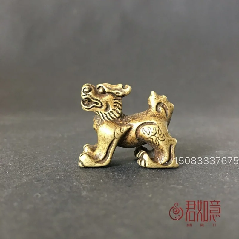 Solid Brass Kirin Small Ornament Bronze Little Kirin Handheld Piece Antique Bronze Micro Carving Piece Hanging Ornament
Solid Brass Kirin Small Ornament Bronze Little Kirin Handheld Piece Antique Bronze Micro Carving Piece Hanging Ornament