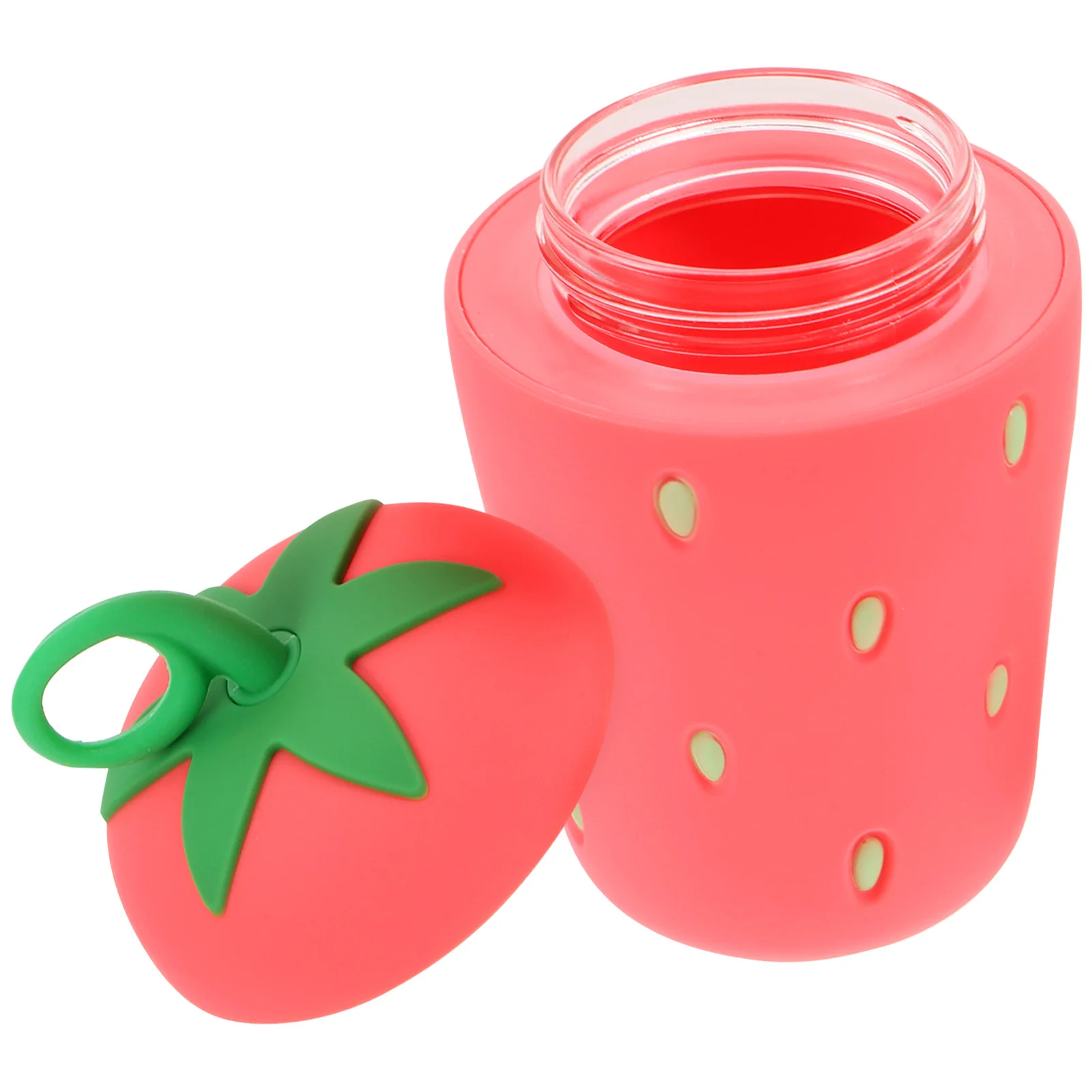 300Ml Strawberry Shape Glass Bottle Reusable Portable Leak-Proof Water Cup For Travel Outdoor Mug Cartoon Design
300Ml Strawberry Shape Glass Bottle Reusable Portable Leak-Proof Water Cup For Travel Outdoor Mug Cartoon Design