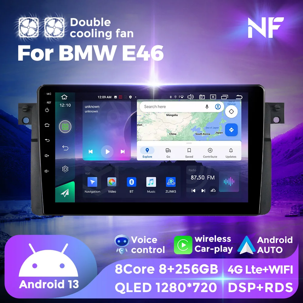 NF Android 13 QLED Car Radio For BMW E46 Rover 75 Coupe 318/320/325/330/335 Autoradio Multimedia Player GPS MAP Navigation
NF Android 13 QLED Car Radio For BMW E46 Rover 75 Coupe 318/320/325/330/335 Autoradio Multimedia Player GPS MAP Navigation