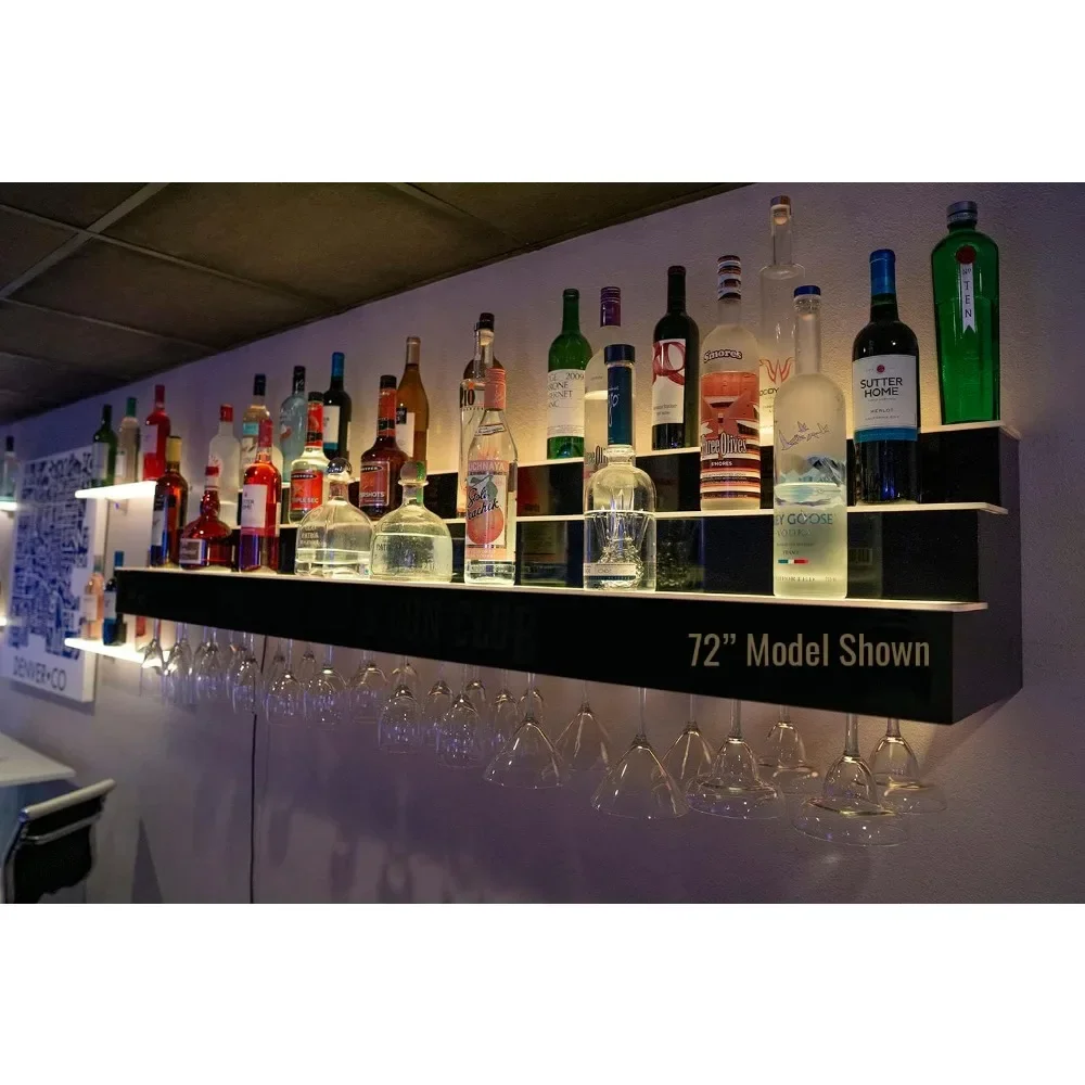 3 Tier Wall Mounted Liquor Bottle Shelving w/Wine Glass Slots & LED Lighting (60)
3 Tier Wall Mounted Liquor Bottle Shelving w/Wine Glass Slots & LED Lighting (60)