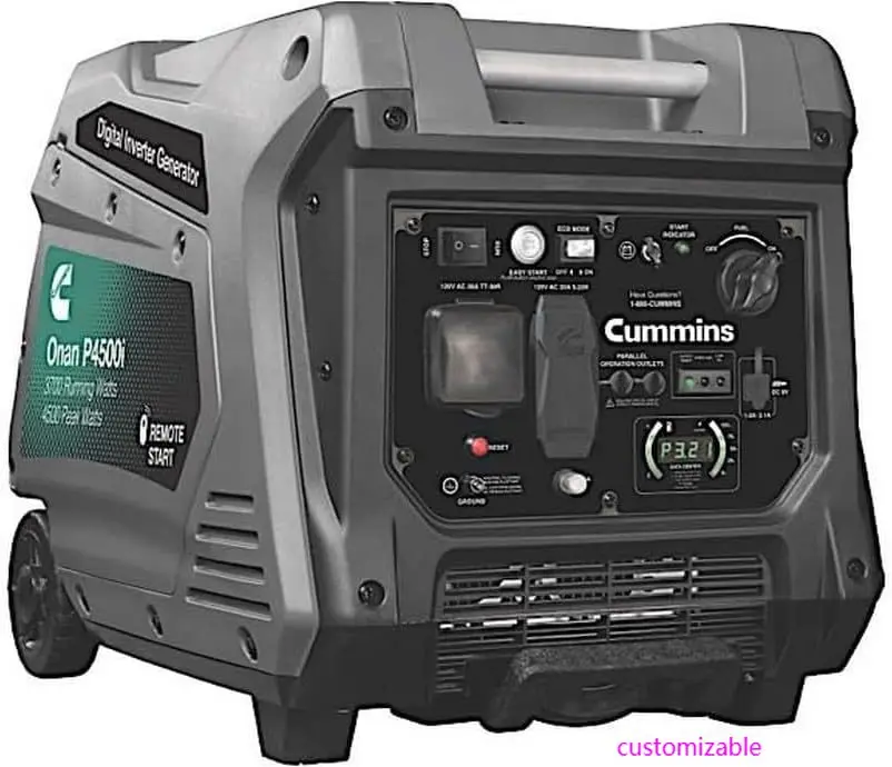 Onan P4500I Portable Inverter Generator, Power Inverter Dual 5V USB Ports for Mobile Charging, Gas Powered for Backup Home Use
Onan P4500I Portable Inverter Generator, Power Inverter Dual 5V USB Ports for Mobile Charging, Gas Powered for Backup Home Use