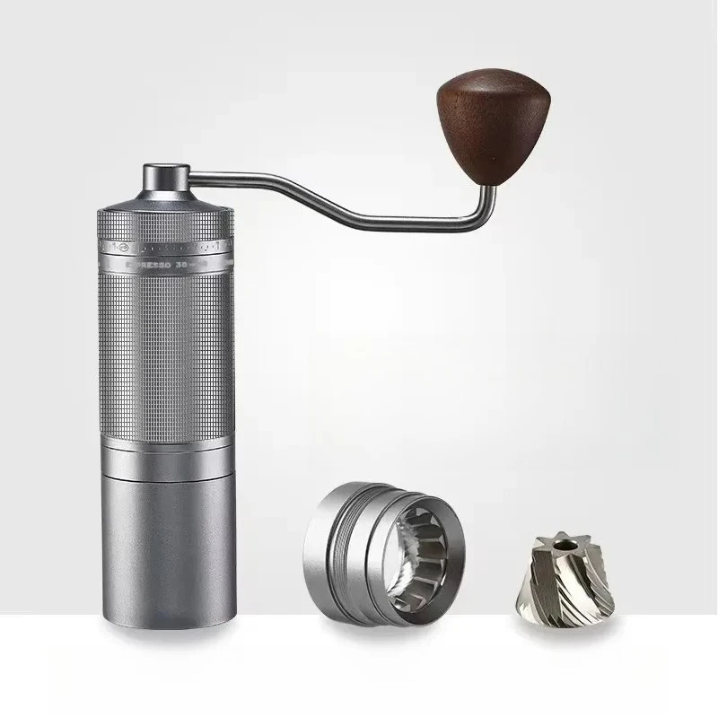 Al-alloy body 420 stainless steel burr homeuse espresso mini small handheld mill manual coffee with handle
Al-alloy body 420 stainless steel burr homeuse espresso mini small handheld mill manual coffee with handle