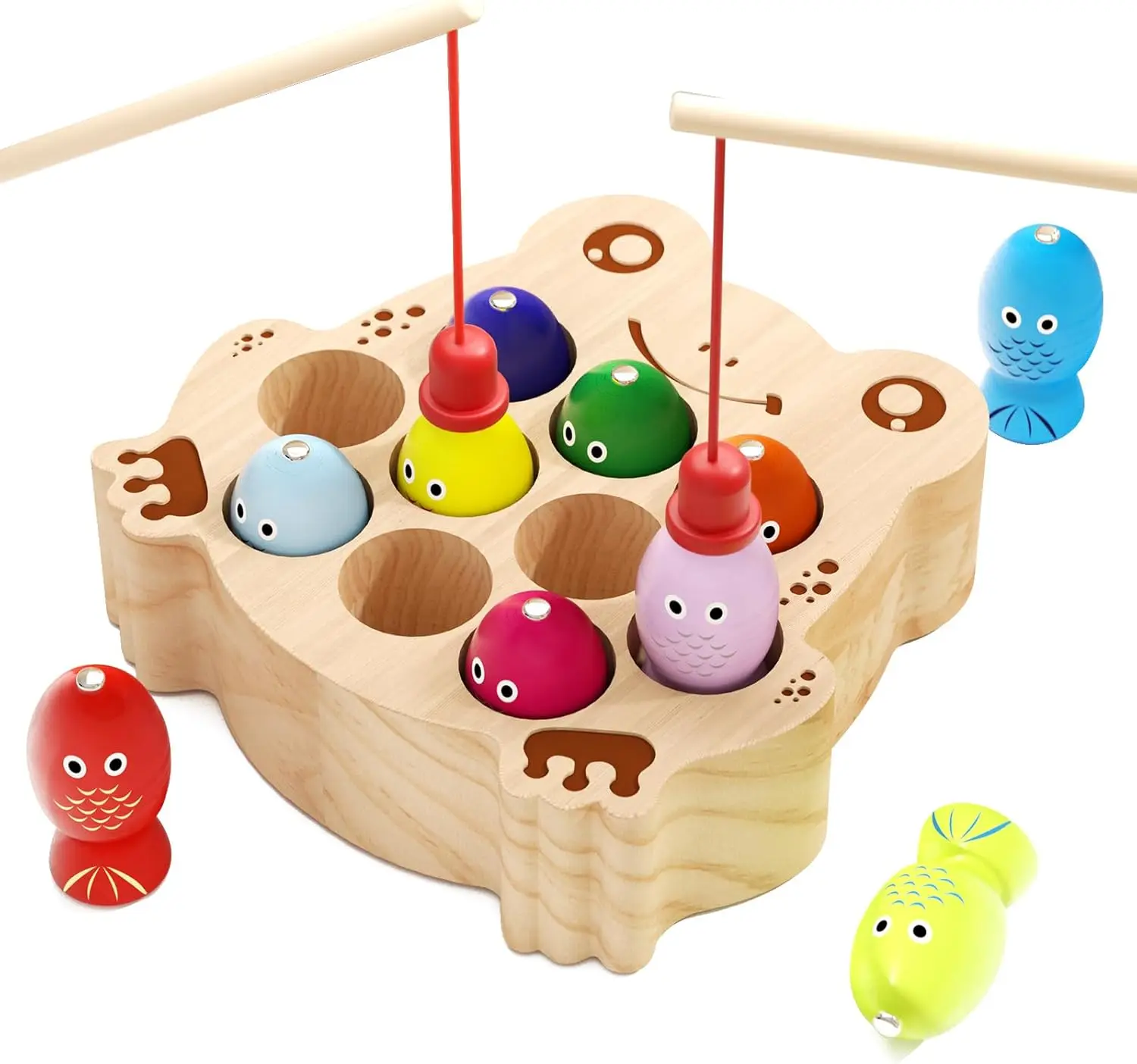 Wooden Magnetic Fishing Game for Toddlers, Color Sorting Montessori Sensory Educational Learning Fine Motor Skills Toys
Wooden Magnetic Fishing Game for Toddlers, Color Sorting Montessori Sensory Educational Learning Fine Motor Skills Toys