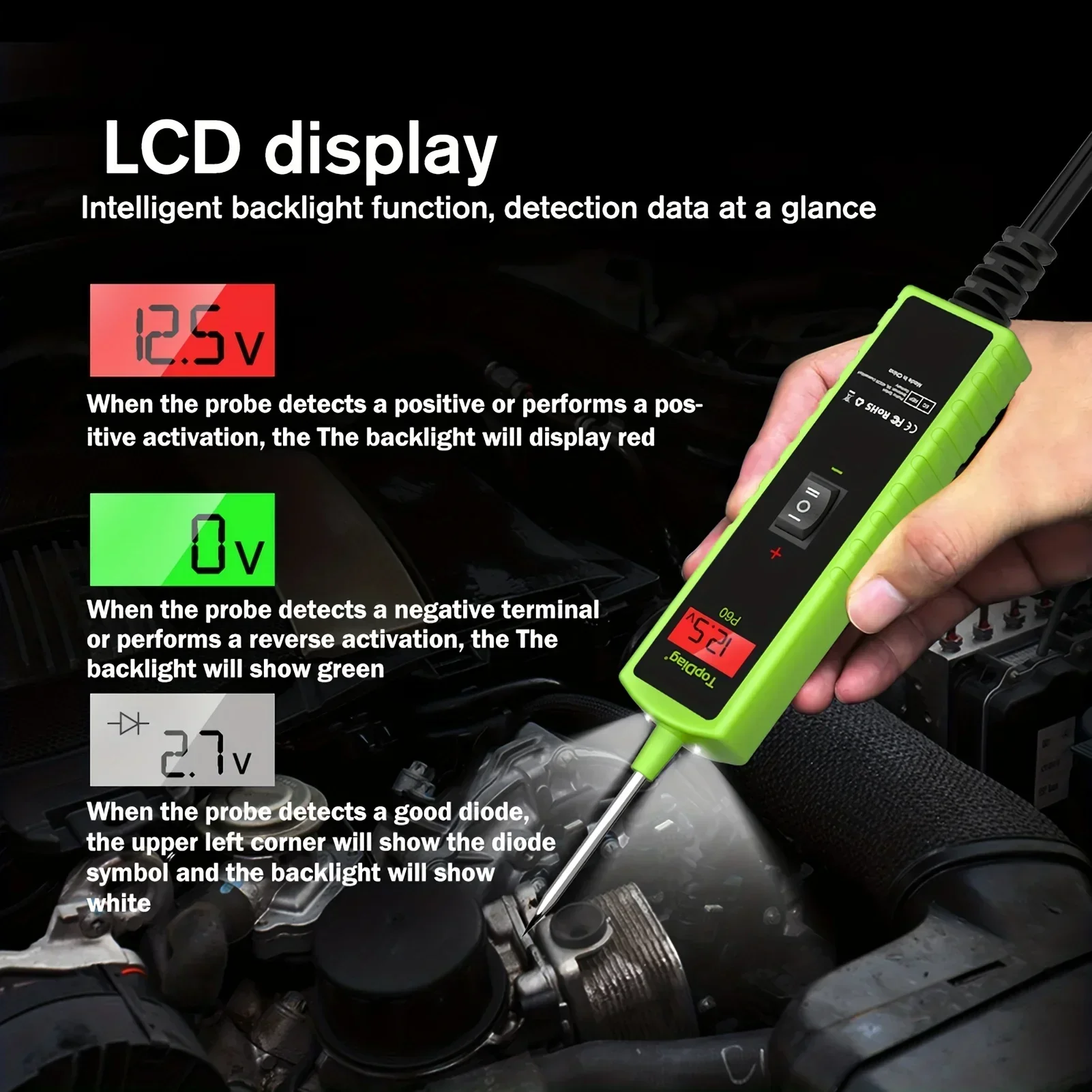 Topdiag 6-30v P60 Car Electrical System Tester Tool Automotive Power Circuit Probe Tester Battery Tester Auto Diagnostic Tool
Topdiag 6-30v P60 Car Electrical System Tester Tool Automotive Power Circuit Probe Tester Battery Tester Auto Diagnostic Tool