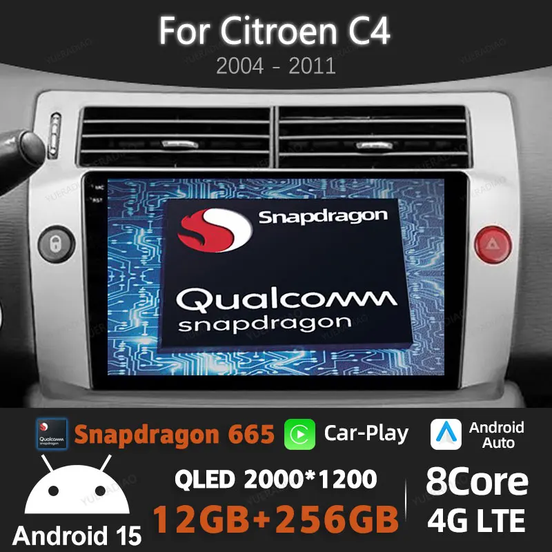Android 15 Car Radio For Citroen C4 C-Triomphe Quatre 2004 - 2014 Qualcomm 2DIN GPS NAVI 4G LTE 5G WIFI QLED BT Head Unit Video
Android 15 Car Radio For Citroen C4 C-Triomphe Quatre 2004 - 2014 Qualcomm 2DIN GPS NAVI 4G LTE 5G WIFI QLED BT Head Unit Video