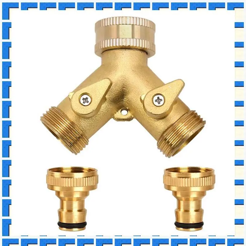 ABNG 2X 3/4 Inch 2 Way Hose Splitter Brass Y Valve Garden Tap Connector With 2 X3/4 Inch Brass Water Tap Outside Tap Kit
ABNG 2X 3/4 Inch 2 Way Hose Splitter Brass Y Valve Garden Tap Connector With 2 X3/4 Inch Brass Water Tap Outside Tap Kit