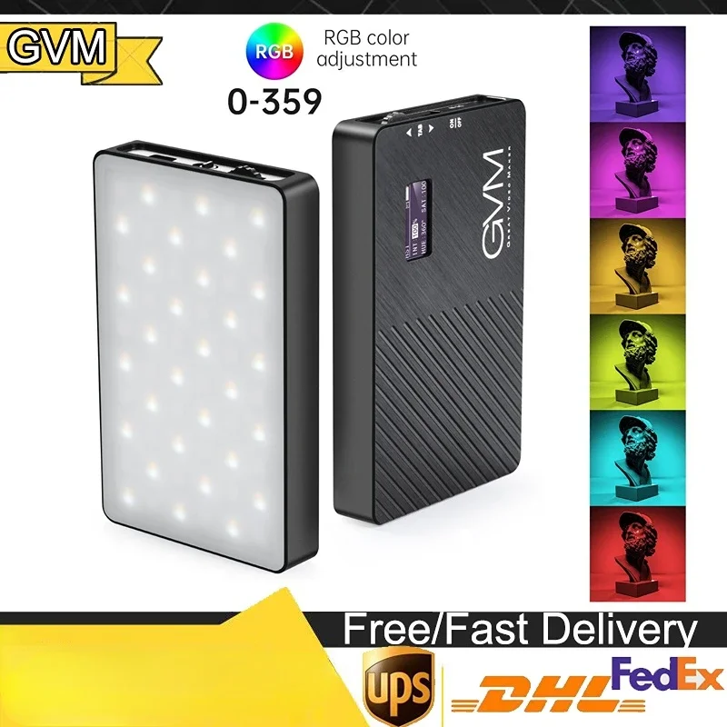 GVM 8RS RGB LED Camera Light Full Color Video Lights 2700K-7500K Light Panel For YouTube DSLR Camera Camcorder Photo Lighting
GVM 8RS RGB LED Camera Light Full Color Video Lights 2700K-7500K Light Panel For YouTube DSLR Camera Camcorder Photo Lighting