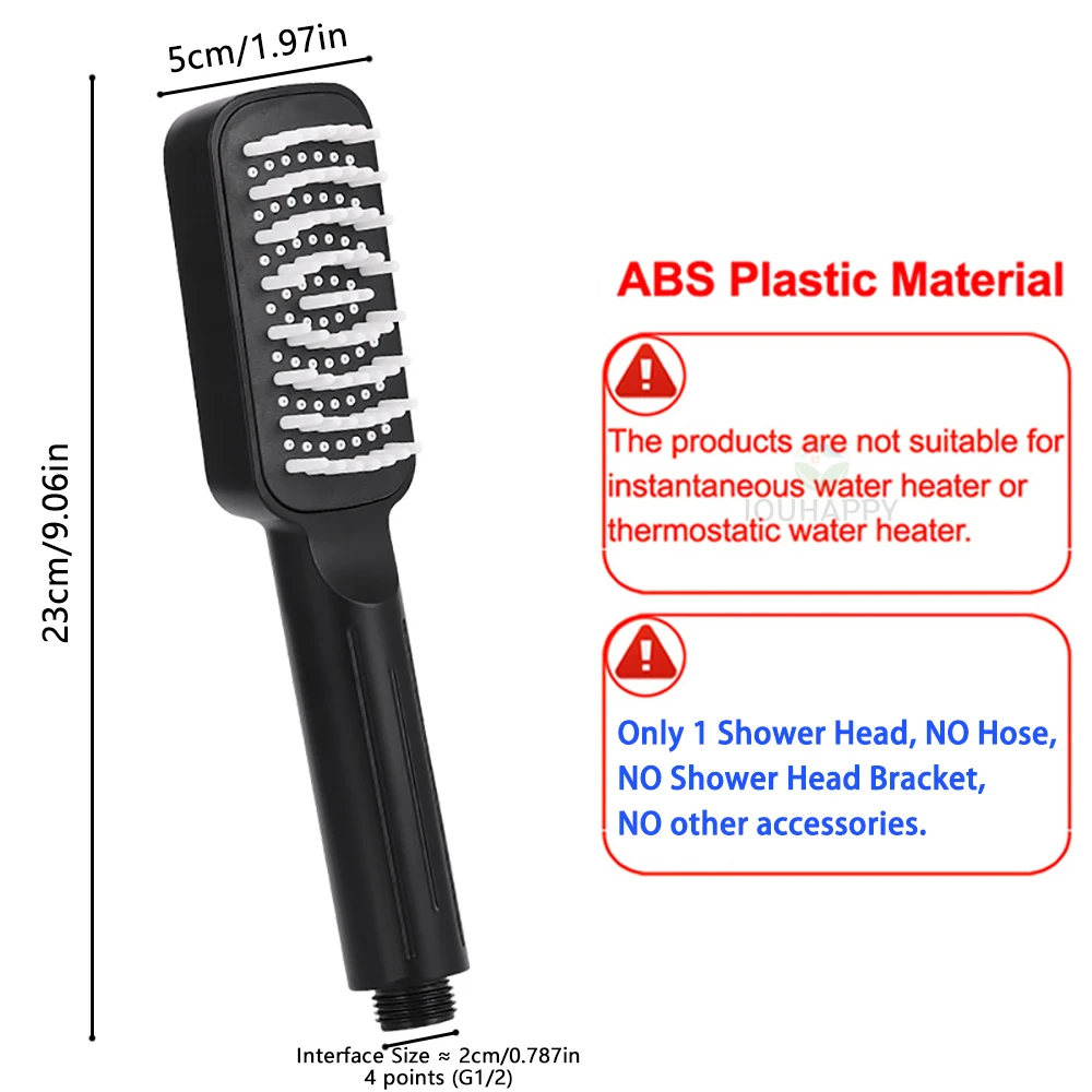 High Pressure Shower Head Handheld Water Saving Shower Head with Soft Massage Brush Large Flow Spray Bathroom Accessories
High Pressure Shower Head Handheld Water Saving Shower Head with Soft Massage Brush Large Flow Spray Bathroom Accessories