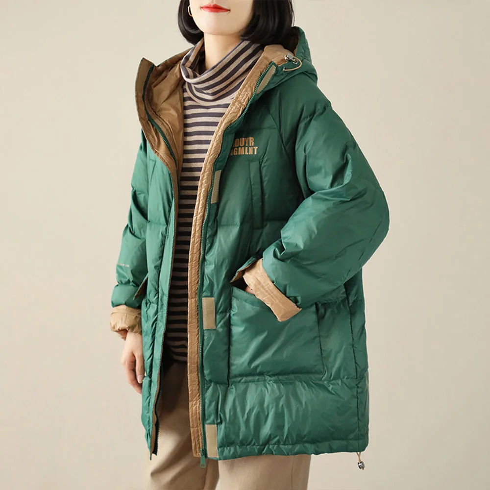 Women Long Down Jacket 2022 Winter Stand Collar 90% White Duck Down Windproof zipper Warm Chic Fashion Coats
Women Long Down Jacket 2022 Winter Stand Collar 90% White Duck Down Windproof zipper Warm Chic Fashion Coats