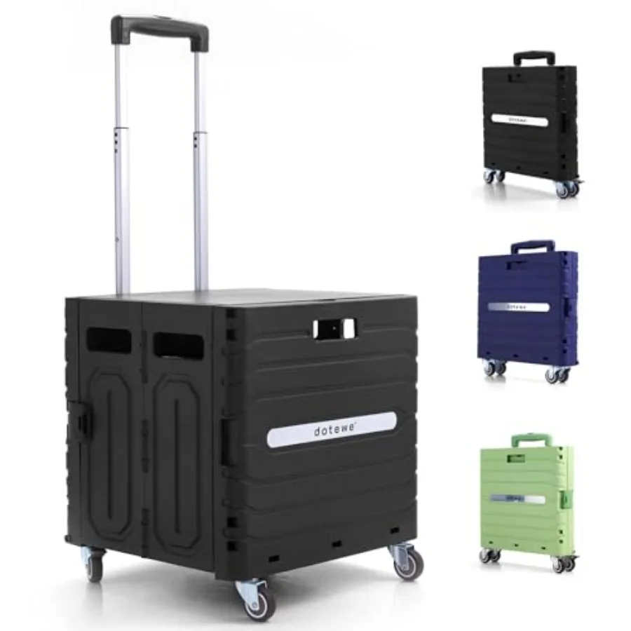 Folding Utility Cart Portable Rolling Crate Handcart Foldable Shopping Trolley Collapsible, with Lid, on Wheels, for Grocery, G
Folding Utility Cart Portable Rolling Crate Handcart Foldable Shopping Trolley Collapsible, with Lid, on Wheels, for Grocery, G