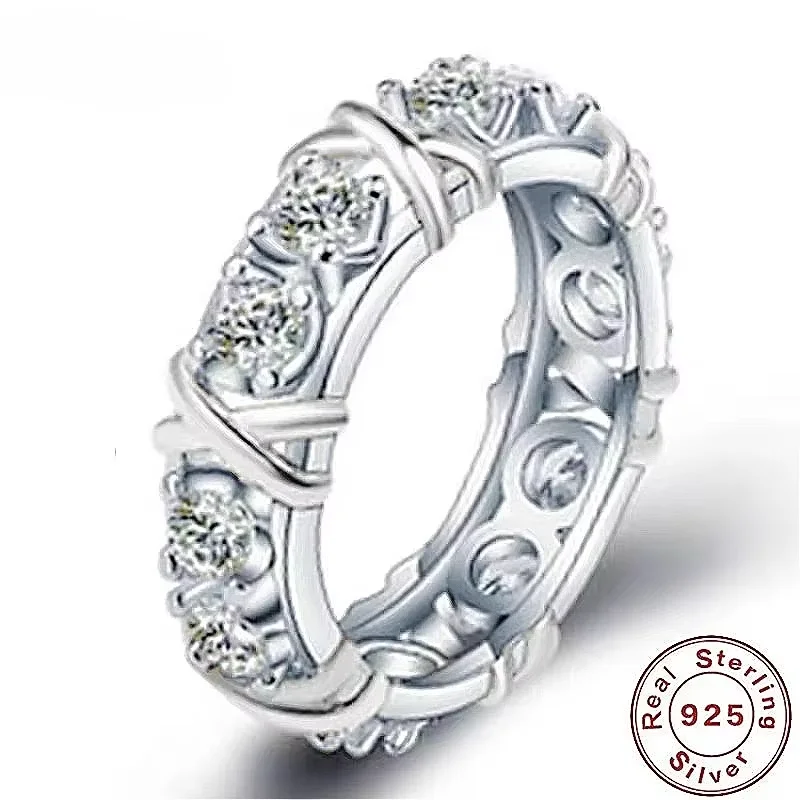 925 Sterling Silver Ring With Aaa Zirconia Crystal, Women Couple Simple Luxury Party Wedding Birthday Jewelry Gift
925 Sterling Silver Ring With Aaa Zirconia Crystal, Women Couple Simple Luxury Party Wedding Birthday Jewelry Gift