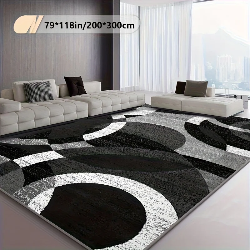Modern Abstract Geometric Area Rug in Black And Gray with Non-Slip Dotted PVC Backing - Perfect for Scandinavian Christmas
Modern Abstract Geometric Area Rug in Black And Gray with Non-Slip Dotted PVC Backing - Perfect for Scandinavian Christmas