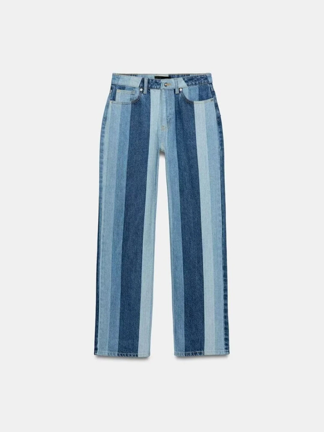 American Retro Striped Straight Leg High Waist Jeans Women's Summer Fashion High Waist Denim Pants Color Block Design
American Retro Striped Straight Leg High Waist Jeans Women's Summer Fashion High Waist Denim Pants Color Block Design