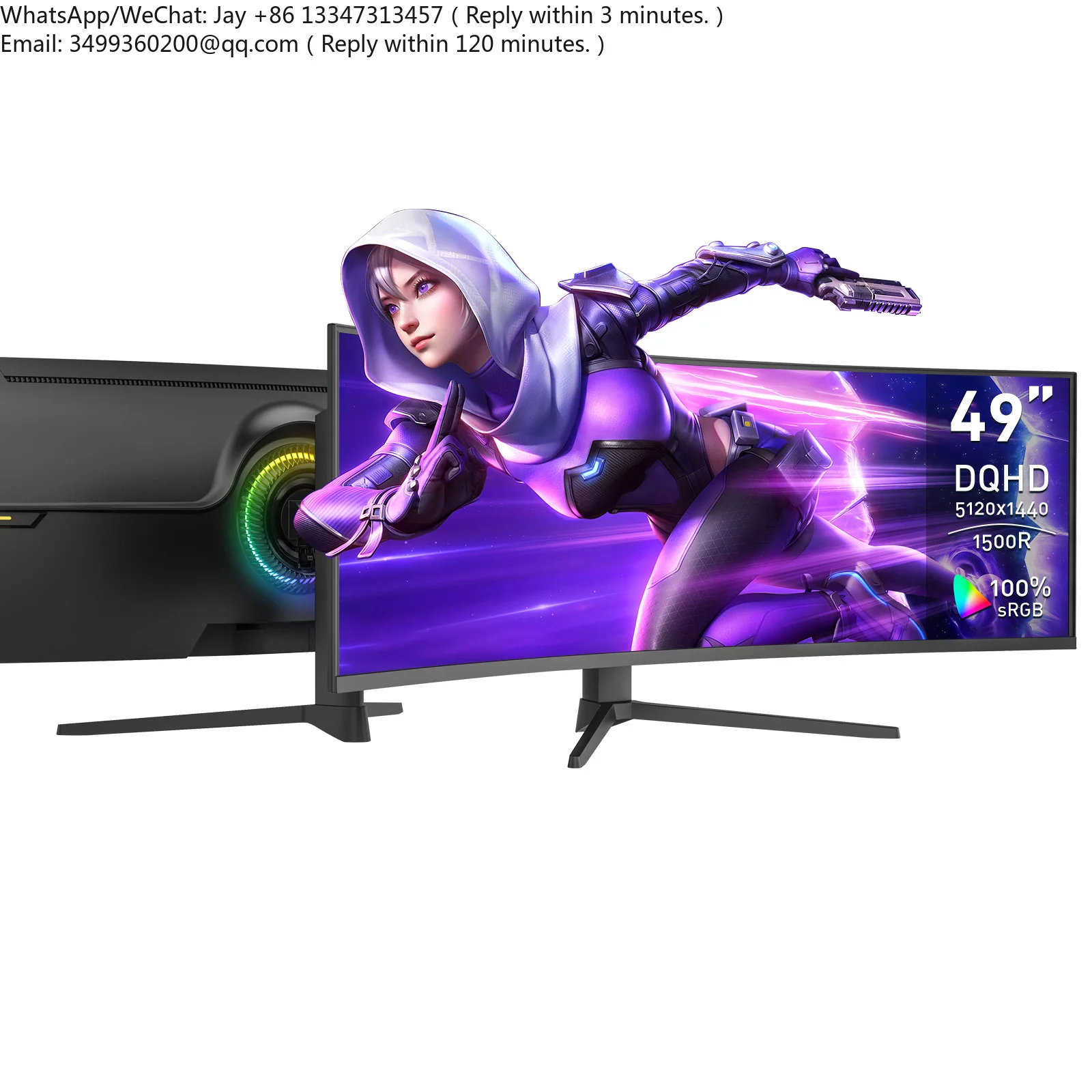 Shenzhen Caises Display Manufacturer Wholesale 24 27 32 34 40 49 Inch Full HD LCD Monitor for Gaming/Office/Home
Shenzhen Caises Display Manufacturer Wholesale 24 27 32 34 40 49 Inch Full HD LCD Monitor for Gaming/Office/Home