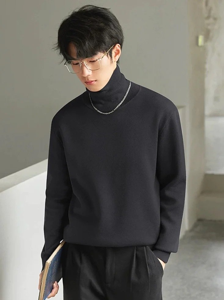 Slim Fit High Collar Knitted Sweater Long Sve Wool Core Yarn Sweatirt Trendy Base irt for Small Stature Men Casual Wear
Slim Fit High Collar Knitted Sweater Long Sve Wool Core Yarn Sweatirt Trendy Base irt for Small Stature Men Casual Wear