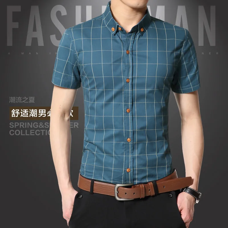 Plaid Shirts for Men Fashion Brand Clothing Short Sleeve Men Business Shirt Casual Slim Fit Cotton Social Shirts Plus Size 5XL
Plaid Shirts for Men Fashion Brand Clothing Short Sleeve Men Business Shirt Casual Slim Fit Cotton Social Shirts Plus Size 5XL