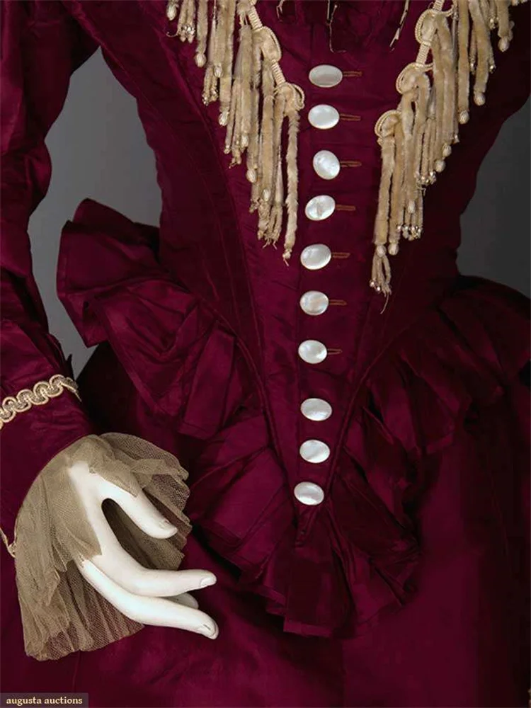 1870s Tudor Duchess Red Evening Dress Historical Queen Marie Antoinette Ball Gown Renaissance Victorian Wedding Costume
1870s Tudor Duchess Red Evening Dress Historical Queen Marie Antoinette Ball Gown Renaissance Victorian Wedding Costume