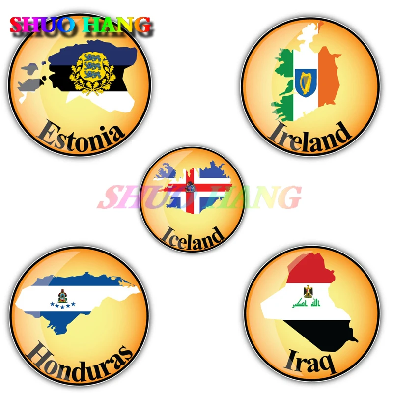 Estonia, Iceland, Honduras, Iraq, Ireland Map Flag Label Car Sticker Vinyl Window Bumper Motorcycle Helmet Decorative Decal PVC
Estonia, Iceland, Honduras, Iraq, Ireland Map Flag Label Car Sticker Vinyl Window Bumper Motorcycle Helmet Decorative Decal PVC