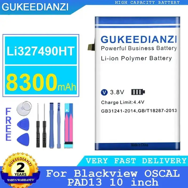 Li327490HT Metal Version High-Efficiency For Blackview PAD13 10 Inch 8300mAh Tablet Battery
Li327490HT Metal Version High-Efficiency For Blackview PAD13 10 Inch 8300mAh Tablet Battery