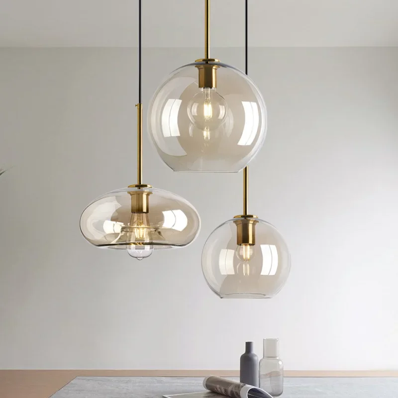 Modern Glass Pendant Light Nordic Hanging Lustre Industrial Decor Chandelier Lighting Fixtures for Kitchen Restaurant Lamp E27
Modern Glass Pendant Light Nordic Hanging Lustre Industrial Decor Chandelier Lighting Fixtures for Kitchen Restaurant Lamp E27
