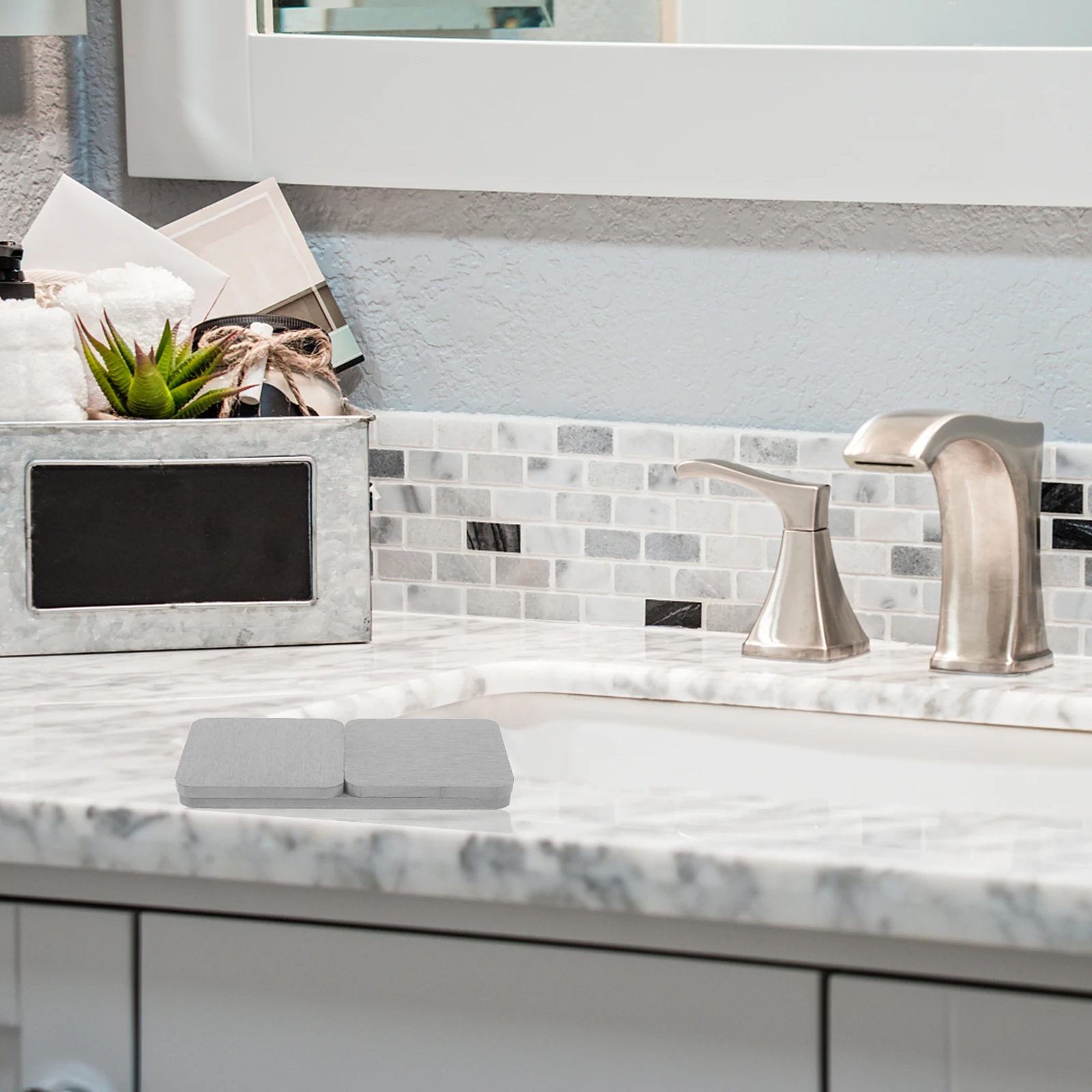 3 Pcs Anti-slip Soap Holder Absorbent Coasters Water Mats Dark Grey 16x8cm 8x8cm Bathroom Countertop Diatomite Tray Dry Quickly 
3 Pcs Anti-slip Soap Holder Absorbent Coasters Water Mats Dark Grey 16x8cm 8x8cm Bathroom Countertop Diatomite Tray Dry Quickly