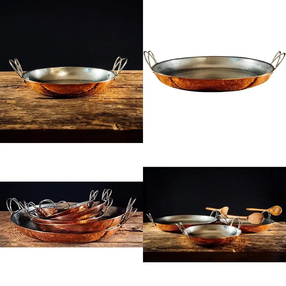 Медная сковорода для паэли диаметром 8 дюймов — тяжелый калибр, кованая вручную, ручка из нержавеющей стали, сковорода для приготовления пищи Alicante
Медная сковорода для паэли диаметром 8 дюймов — тяжелый калибр, кованая вручную, ручка из нержавеющей стали, сковорода для приготовления пищи Alicante