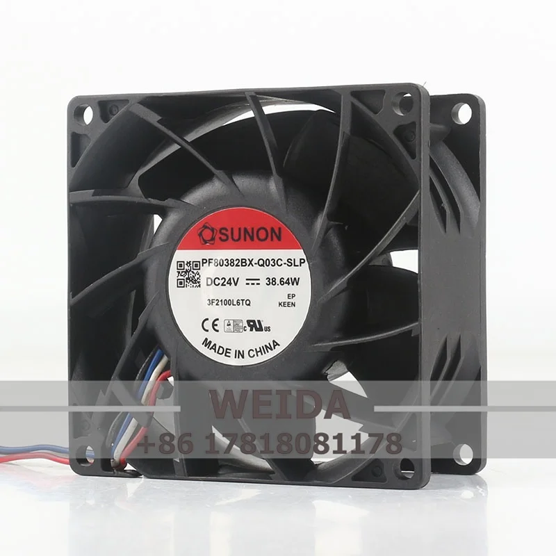 Jianzhun SUNON PF80382BX-Q03C-SLP 24V 38.64W High Airflow Variable Frequency Fan for Motor Cooling
Jianzhun SUNON PF80382BX-Q03C-SLP 24V 38.64W High Airflow Variable Frequency Fan for Motor Cooling