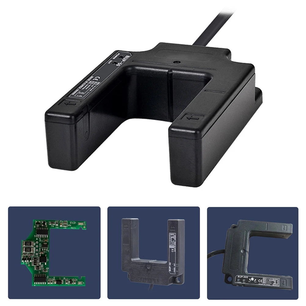 Slotted Photoelectric Switch 50mm U-shaped Photoelectric Switch Sensor 10-30V DC With Anti-Interference & Smart Chip Technology
Slotted Photoelectric Switch 50mm U-shaped Photoelectric Switch Sensor 10-30V DC With Anti-Interference & Smart Chip Technology